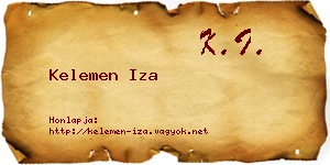 Kelemen Iza névjegykártya